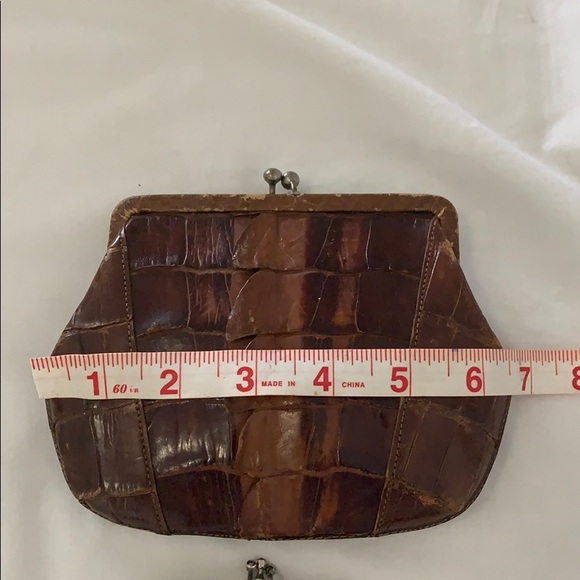 Vintage brown leather purse - Picture 5 of 7